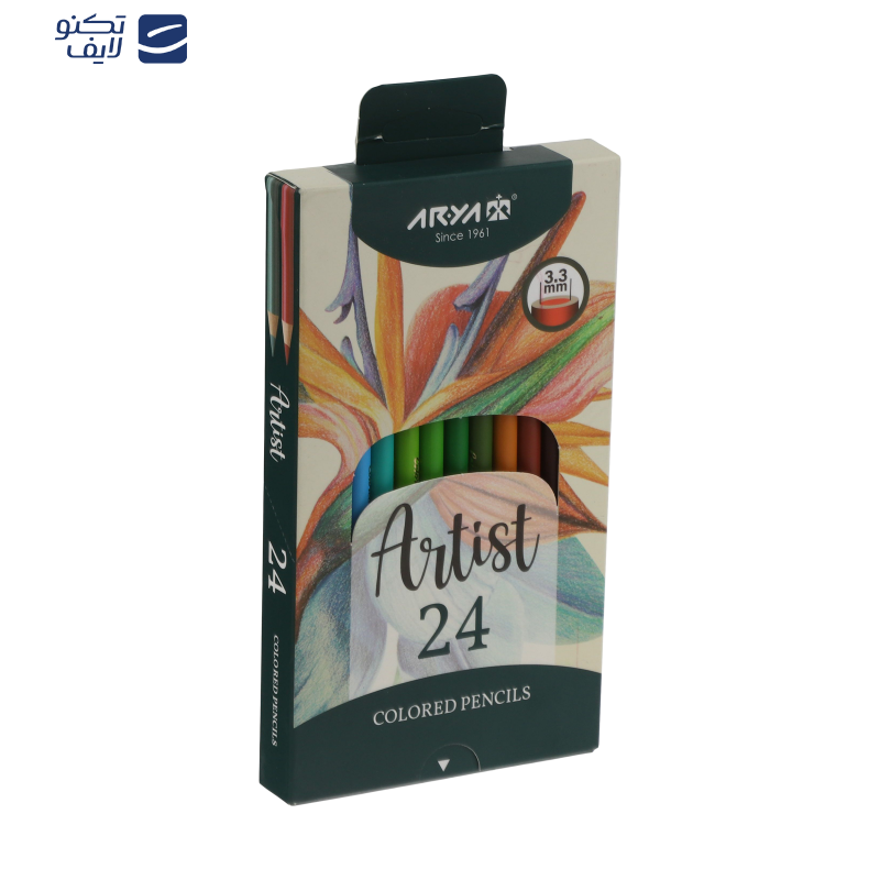 مداد رنگی 24 رنگ آریا مدل Artist مداد رنگی 24 رنگ آریا مدل Artist