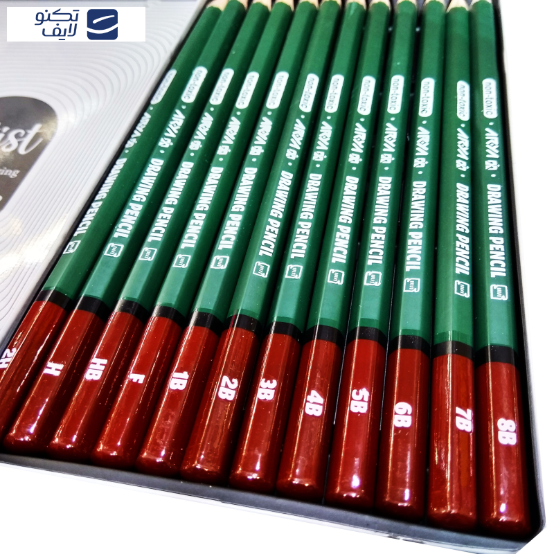 مداد طراحی آریا مدل ARTIST مجموعه 12 عددی مداد طراحی آریا مدل ARTIST مجموعه 12 عددی