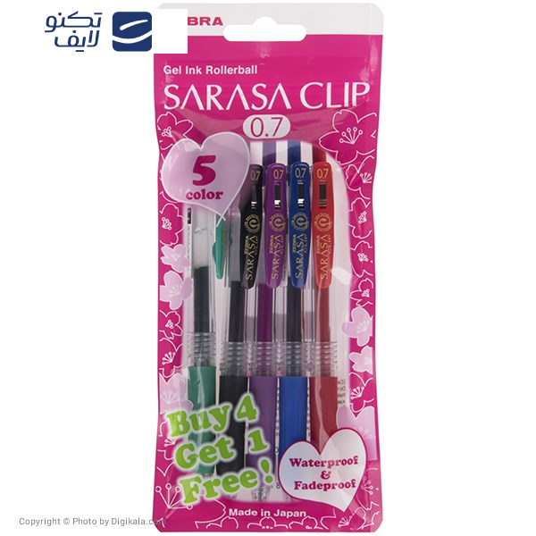 روان نویس 1 + 4 رنگ زبرا مدل Sarasa Clip روان نویس 1 + 4 رنگ زبرا مدل Sarasa Clip