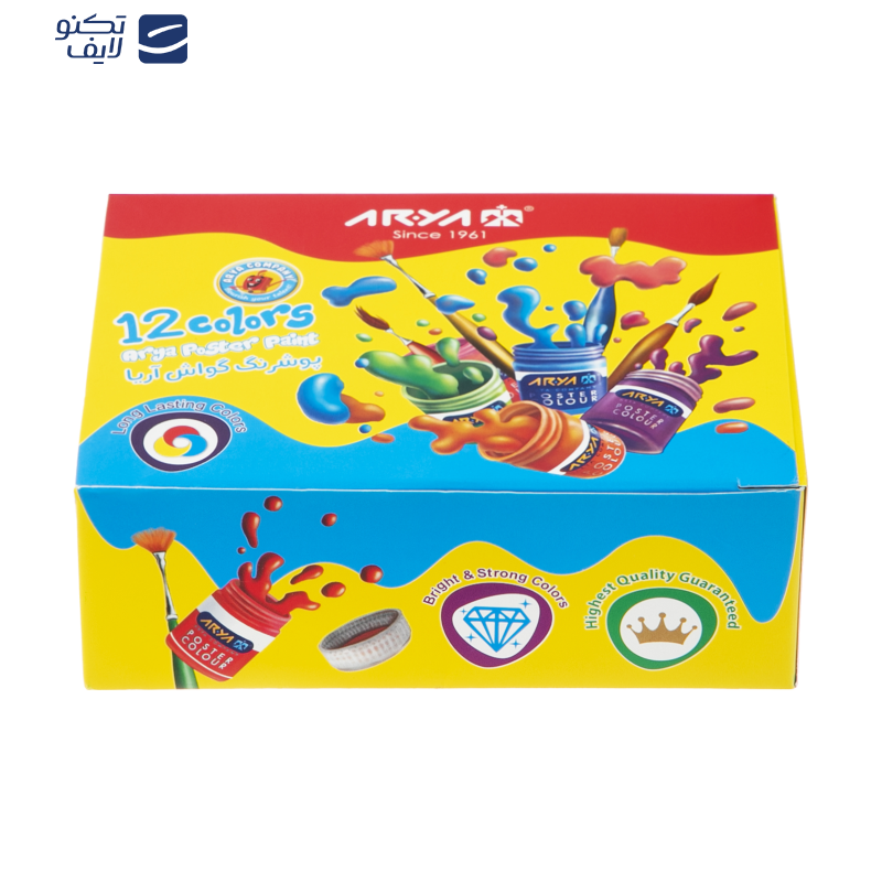 گواش 12 رنگ آریا مدل 4028 گواش 12 رنگ آریا مدل 4028
