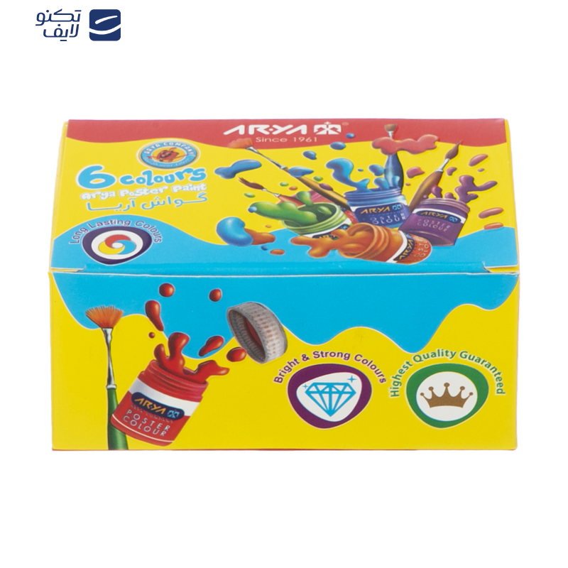 گواش 6 رنگ آریا مدل 4027 گواش 6 رنگ آریا مدل 4027