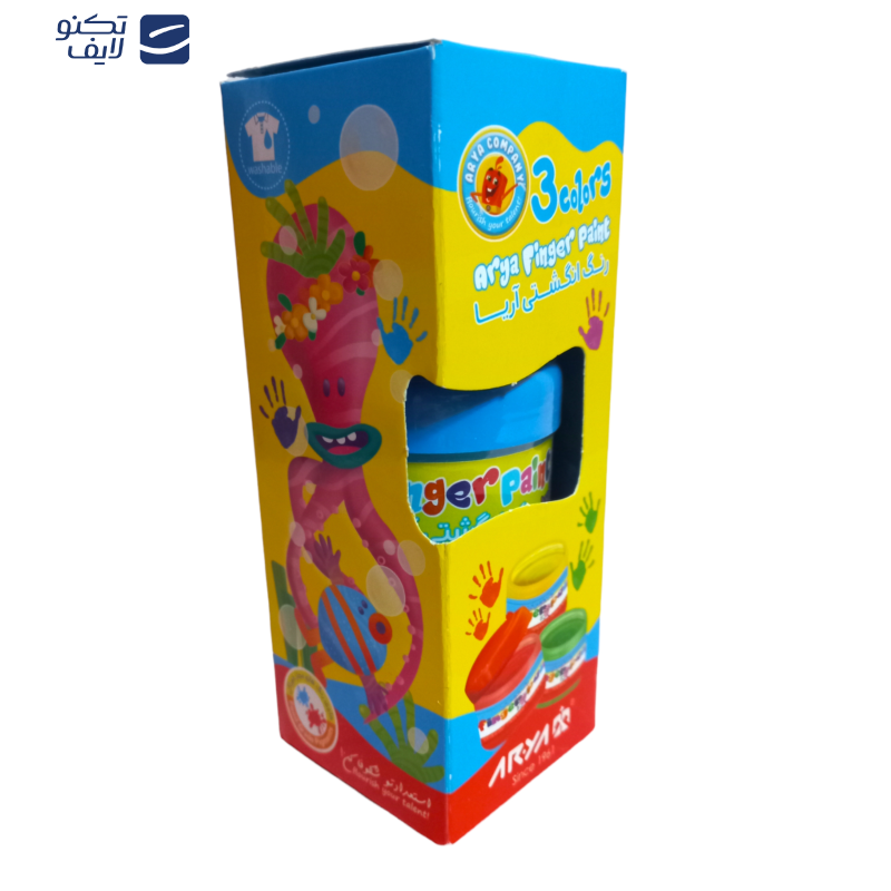 رنگ انگشتی 3 رنگ آریا مدل 02 به همراه پاستل روغنی رنگ انگشتی 3 رنگ آریا مدل 02 به همراه پاستل روغنی