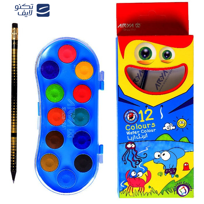 آبرنگ 12 رنگ آریا کد ۵۰۰۵ آبرنگ 12 رنگ آریا کد ۵۰۰۵