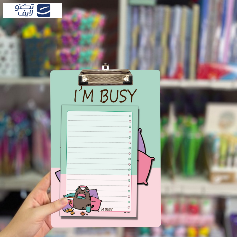    تخته شاسی مستر راد مدل گربه کیوت کد fiory 2402 سایز A5 به همراه کاغذ یادداشت