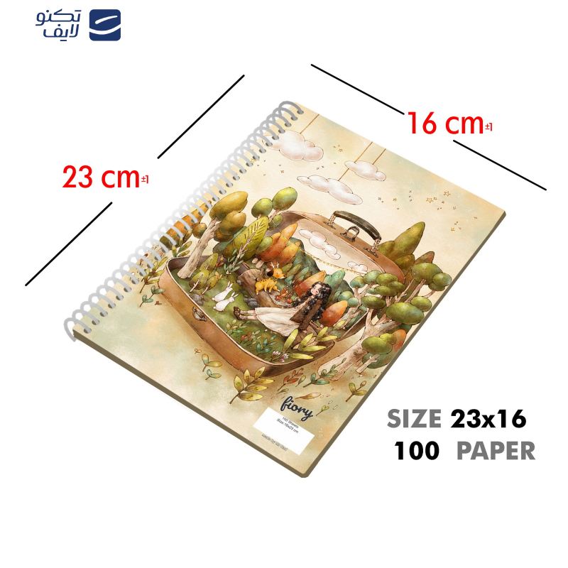  دفتر مشق 100 برگ مستر راد مدل دختر جنگل طرح پاییز کد Galaxy 2422