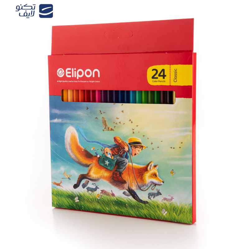 مداد رنگی 24 رنگ الیپون کد 8125110 مداد رنگی 24 رنگ الیپون کد 8125110