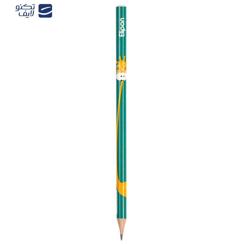 مداد مشکی الیپون مدل فانتزی گرد کد 8101212 بسته 12 عددی 