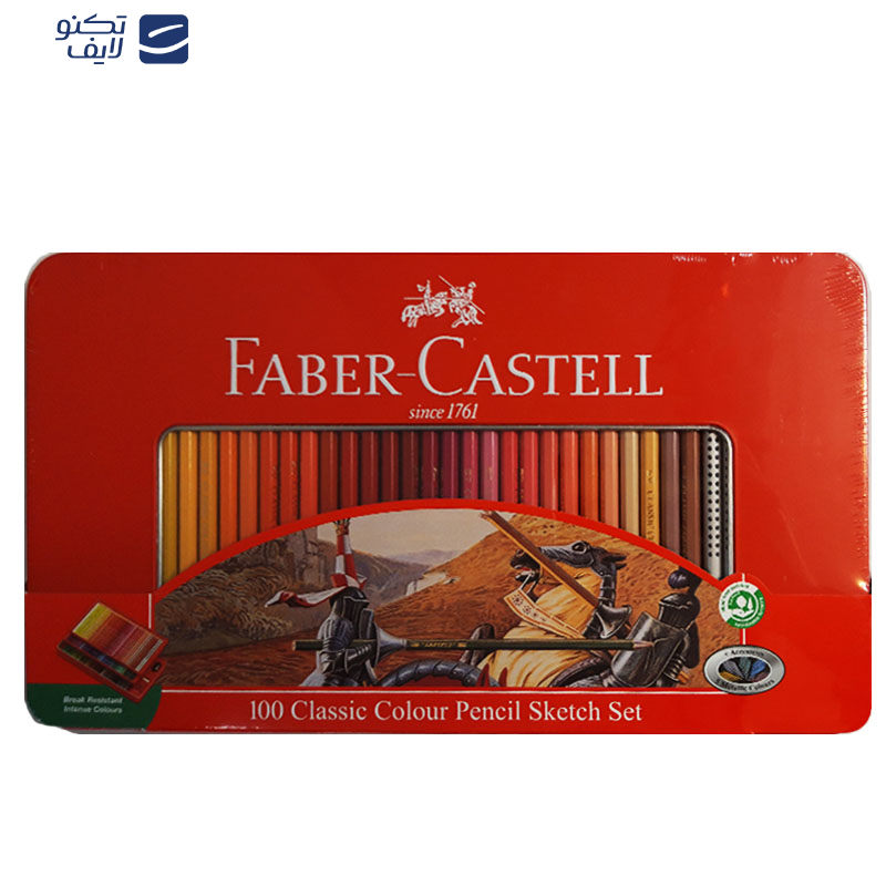 مداد رنگی 100 رنگ فابر کاستل مدل classic مداد رنگی 100 رنگ فابر کاستل مدل classic