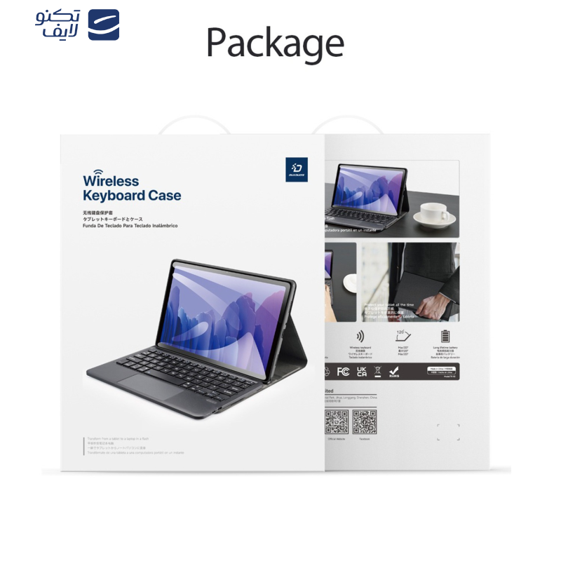 کیف کیبورددار دوکس دوکیس مدل TKSeries  مناسب برای تبلت Samsung Galaxy Tab S9 FE Plus-12.4 Inch کیف کیبورددار دوکس دوکیس مدل TKSeries  مناسب برای تبلت Samsung Galaxy Tab S9 FE Plus-12.4 Inch