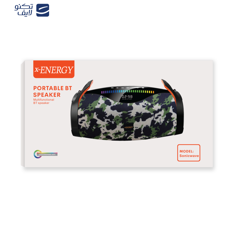 اسپیکر بلوتوثی قابل حمل ایکس انرژی مدل SONICWAVE اسپیکر بلوتوثی قابل حمل ایکس انرژی مدل SONICWAVE