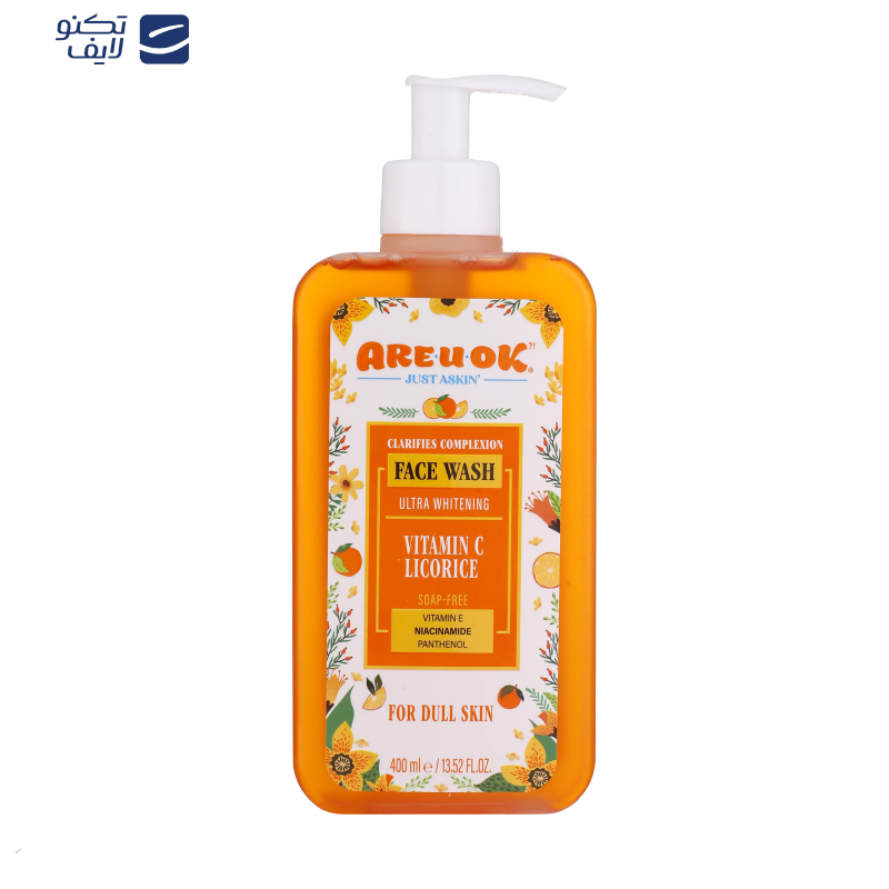 ژل شستوشوی صورت آریو اکی مدل روشنکننده مناسب پوستهای مات و کدر حجم 400 میلیلیتر ژل شستوشوی صورت آریو اکی مدل روشنکننده مناسب پوستهای مات و کدر حجم 400 میلیلیتر