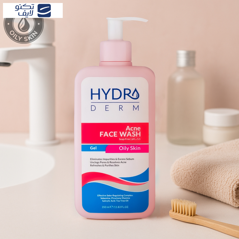 ژل شستوشوی صورت هیدرودرم مدل Acne مناسب پوستهای چرب حجم 350 میلیلیتر ژل شستوشوی صورت هیدرودرم مدل Acne مناسب پوستهای چرب حجم 350 میلیلیتر