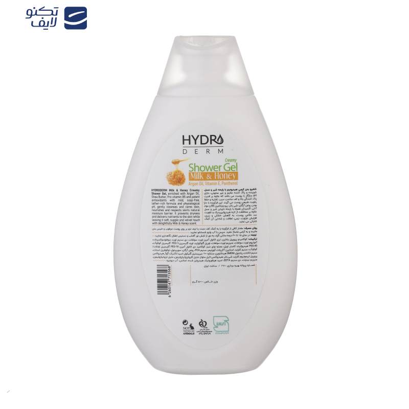 شامپو بدن کرمی هیدرودرم مدل Milk and Honey مناسب انواع پوست حجم 500 میلی لیتر شامپو بدن کرمی هیدرودرم مدل Milk and Honey مناسب انواع پوست حجم 500 میلی لیتر