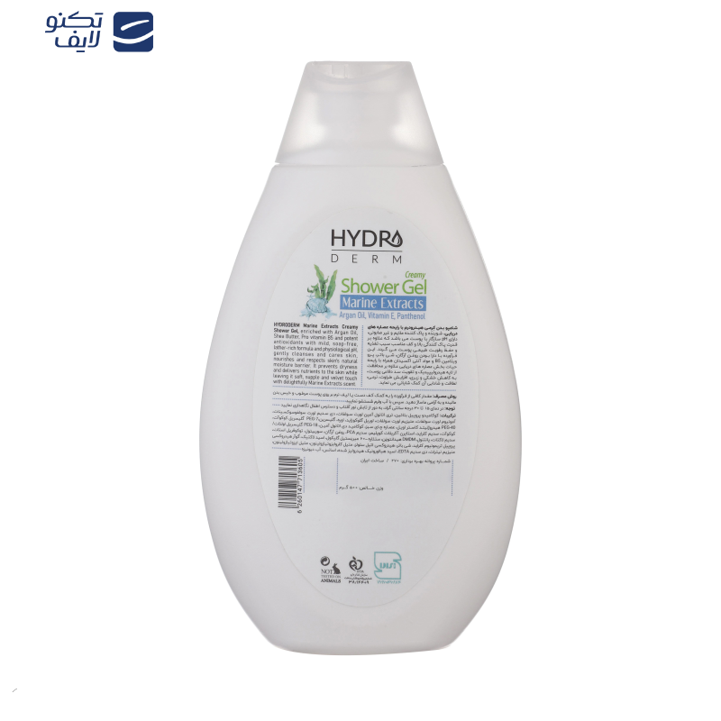 شامپو بدن کرمی هیدرودرم مدل Marine Extracts مناسب انواع پوست حجم 500 میلی لیتر