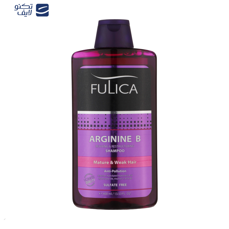 شامپو تقویت‌کننده مو فولیکا مدل Arginine B مناسب موهای آسیب دیده وزن 400 گرم