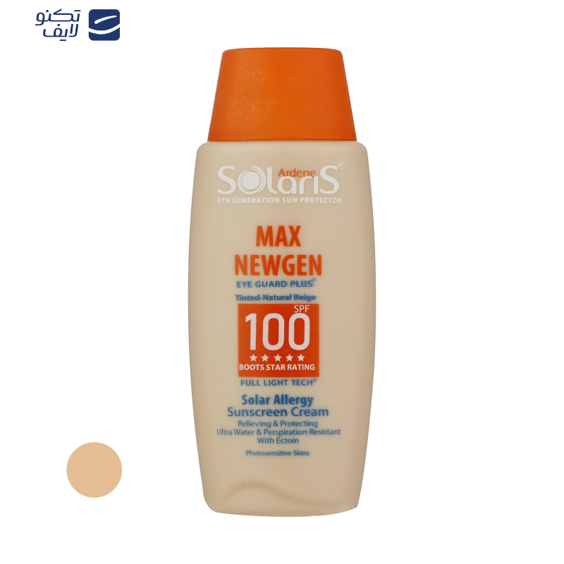 کرم ضدآفتاب رنگی آردن سولاریس SPF100 مدل Max Newgen، مناسب پوستهای حساس، حجم 100 میلیلیتر کرم ضدآفتاب رنگی آردن سولاریس SPF100 مدل Max Newgen، مناسب پوستهای حساس، حجم 100 میلیلیتر