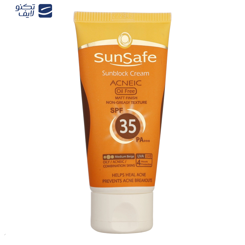 کرم ضد آفتاب رنگی سان سیف SPF 35 مدل 01 مناسب برای پوست چرب وزن 50 گرم کرم ضد آفتاب رنگی سان سیف SPF 35 مدل 01 مناسب برای پوست چرب وزن 50 گرم