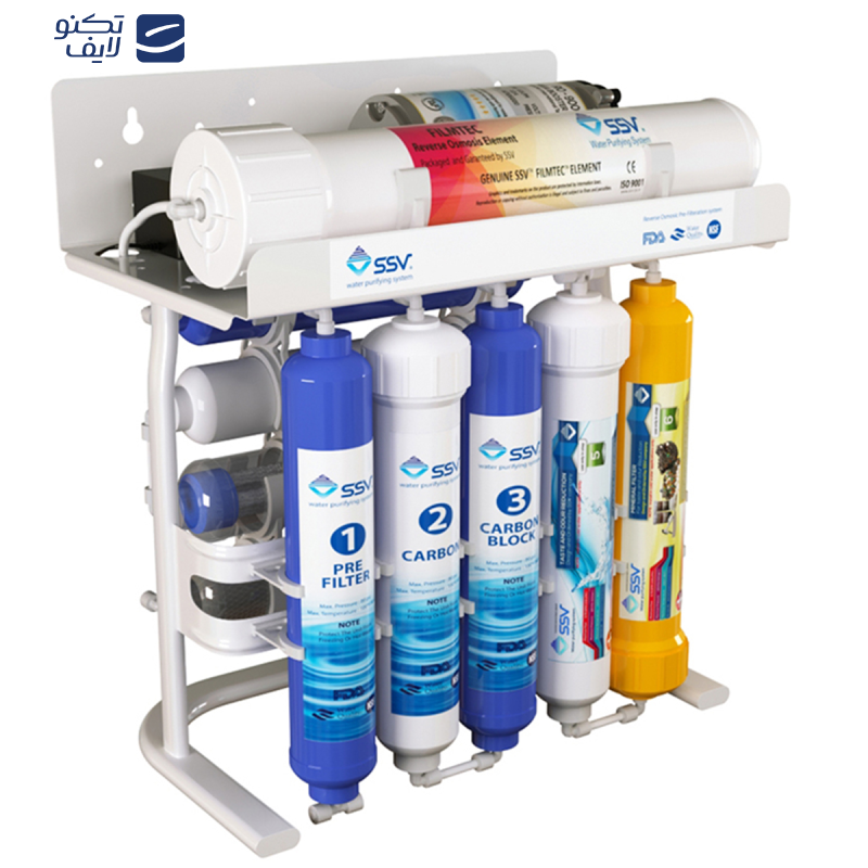 دستگاه تصفیه کننده آب اس اس وی مدل PureLine 2W X1000 به همراه شیر تصفیه آب و فیلتر تصفیه آب بسته 3 عددی