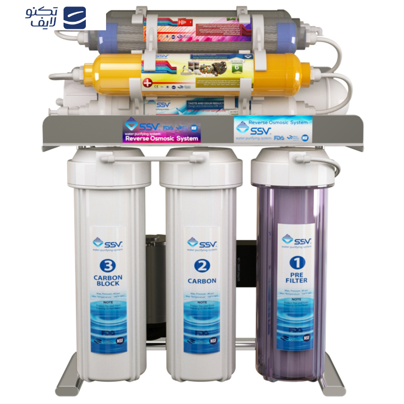 دستگاه تصفیه کننده آب اس اس وی مدل SuperClear 2W X1000 به همراه شیر تصفیه آب و فیلتر تصفیه آب بسته 3 عددی