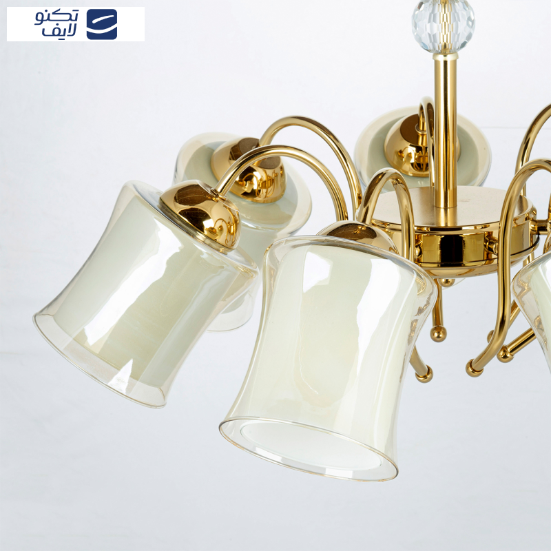 لوستر 7 شعله چشمه نور کد A833/7-G