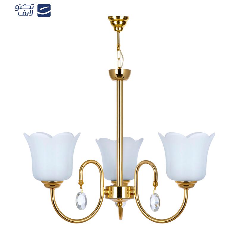 لوستر سه شعله چشمه نور کد AB856/3   لوستر سه شعله چشمه نور کد AB856/3