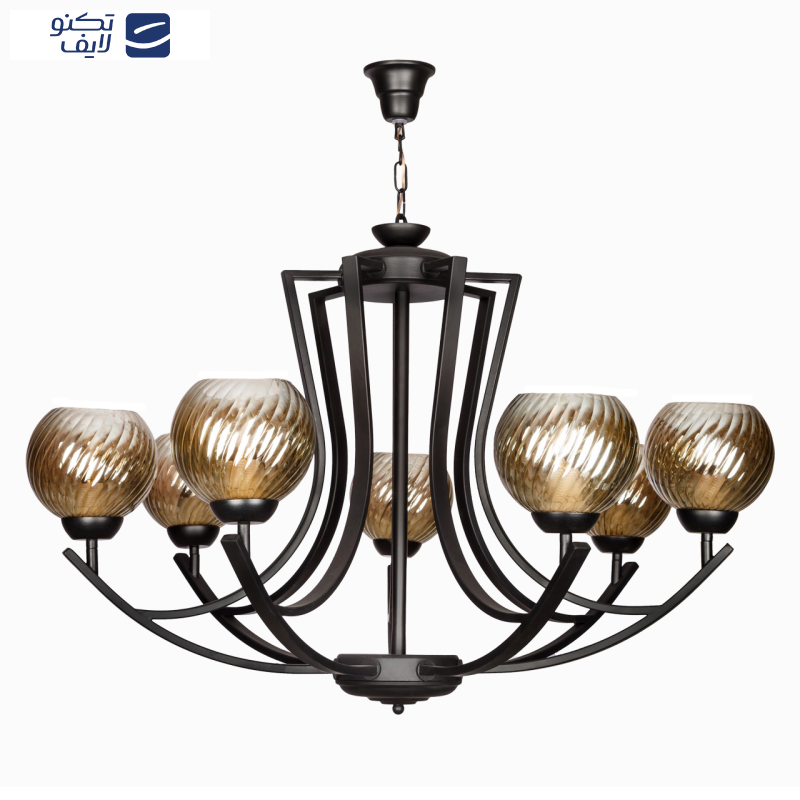 لوستر 7 شعله چشمه نور کد 2618/7BK