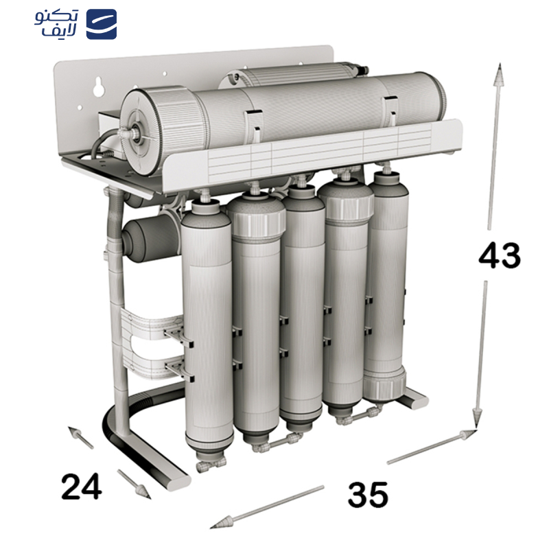 دستگاه تصفیه کننده آب اس اس وی مدل PureLine 2W X800 دستگاه تصفیه کننده آب اس اس وی مدل PureLine 2W X800