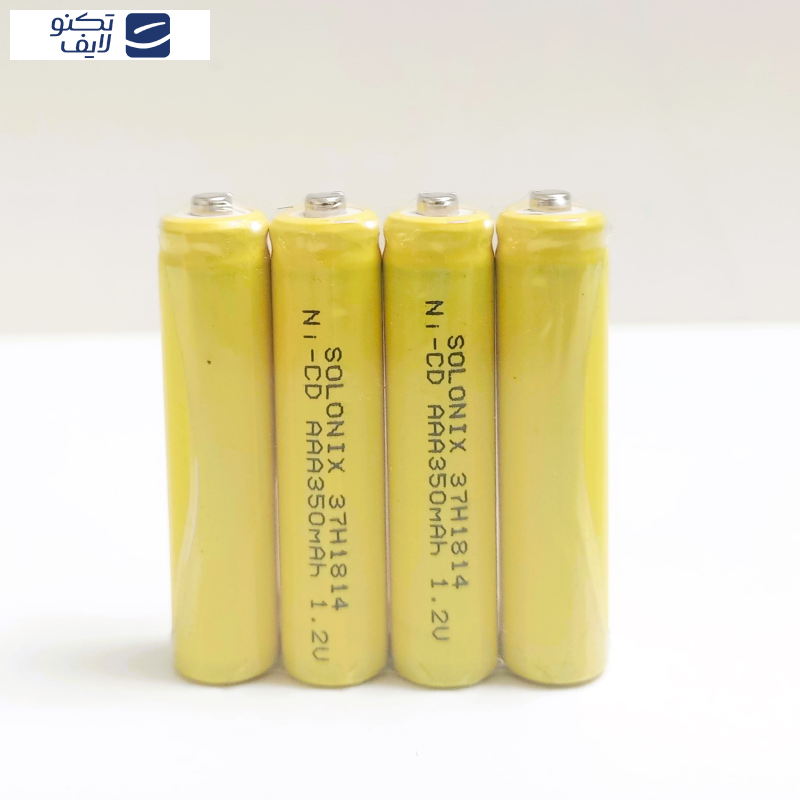 باتری شارژی نیم قلمی سولونیکس مدل صنعتی Ni-Cd مجموعه 4 عددی باتری شارژی نیم قلمی سولونیکس مدل صنعتی Ni-Cd مجموعه 4 عددی