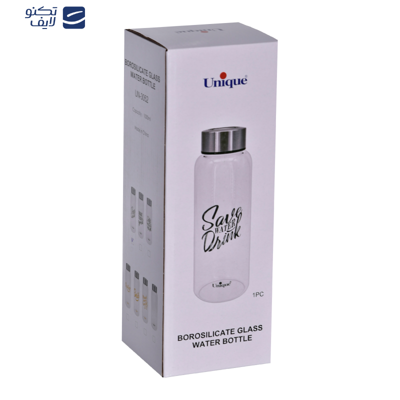 بطری آب یونیک طرح save water 2 کد 3052