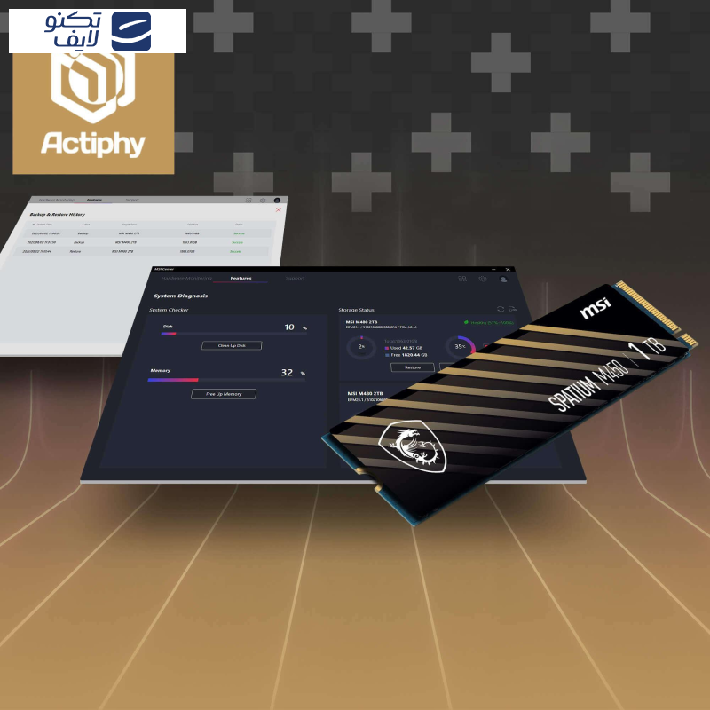 اس اس دی اینترنال PCIe Gen4 x4 ام اس آی مدل SPATIUM M450 ظرفیت 500 گیگابایت