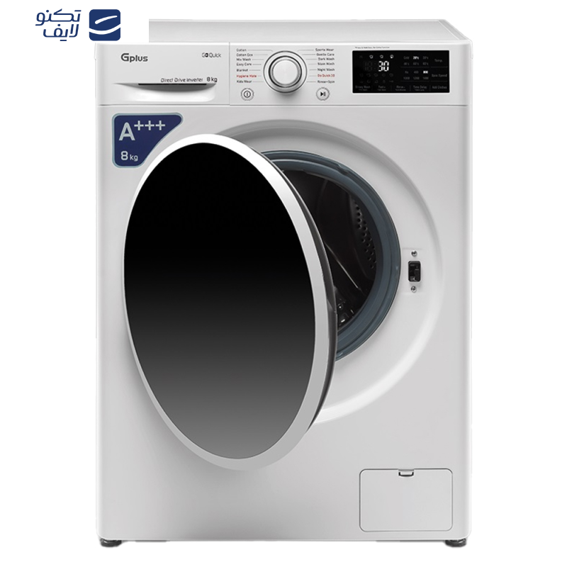 ماشین لباسشویی 8 کیلوگرم اتوماتیک جی پلاس مدل GWM-R87W.KTN