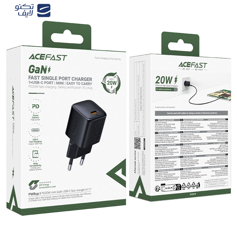 شارژر دیواری 20 وات ایس فست مدل A117