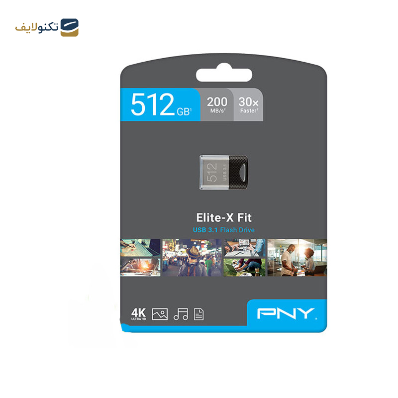 فلش مموری پی ان وای مدل ELITE-X FIT USB3.1  ظرفیت 512 گیگابایت فلش مموری پی ان وای مدل ELITE-X FIT USB3.1  ظرفیت 512 گیگابایت