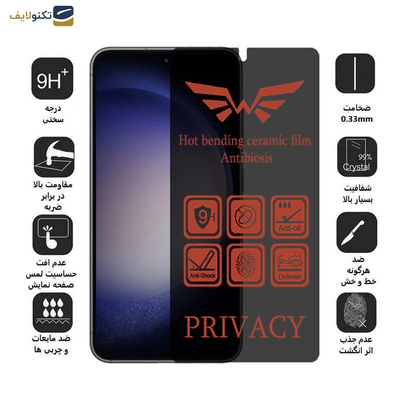 محافظ صفحه نمایش حریم شخصی اپیکوی مدل Nano-Privacy مناسب برای گوشی موبایل سامسونگ Galaxy S23/S22  محافظ صفحه نمایش حریم شخصی اپیکوی مدل Nano-Privacy مناسب برای گوشی موبایل سامسونگ Galaxy S23/S22
