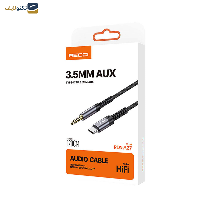 کابل تبدیل USB-C به جک 3.5 میلی متری رسی مدل RDS-A27 طول 1.20 متر کابل تبدیل USB-C به جک 3.5 میلی متری رسی مدل RDS-A27 طول 1.20 متر