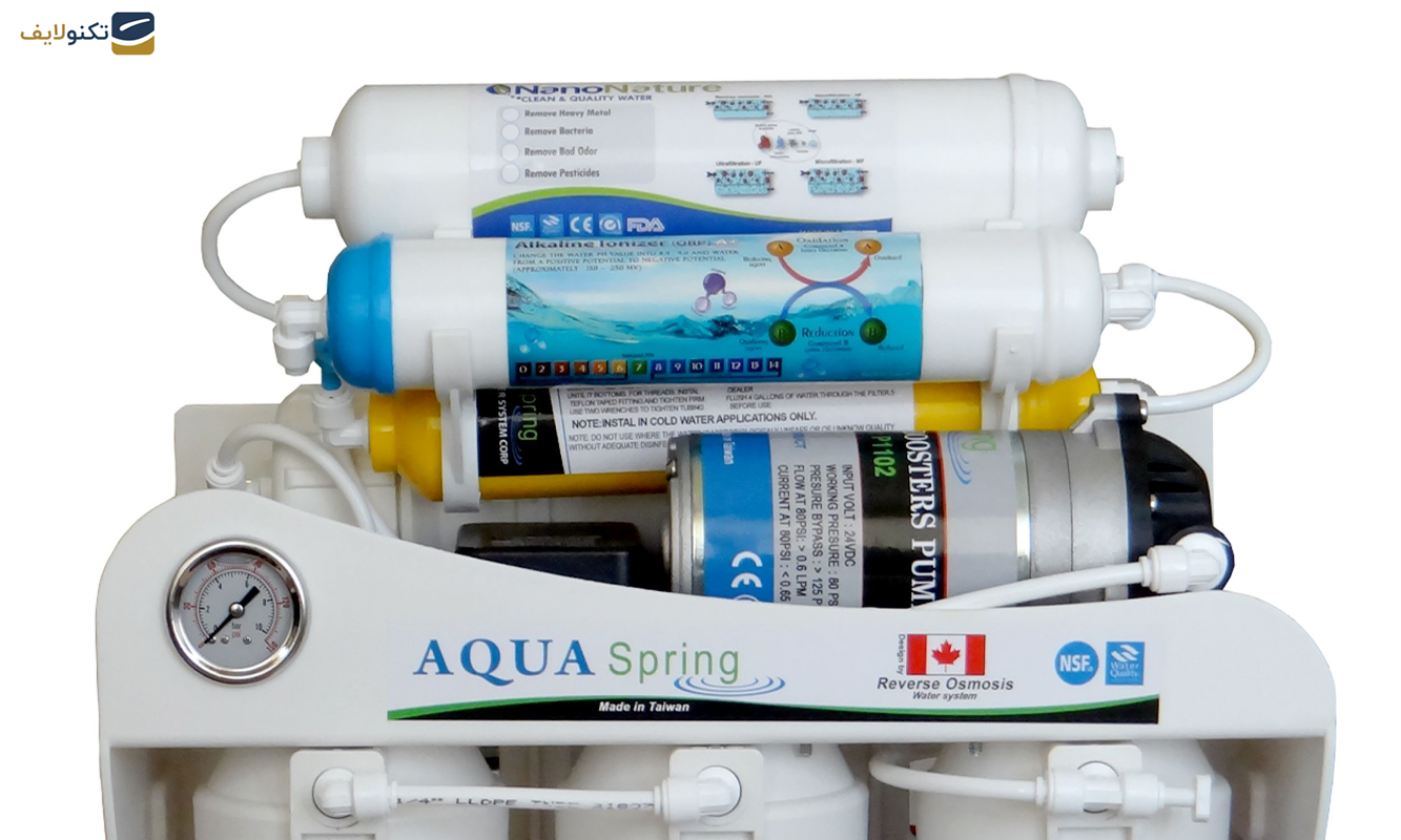 دستگاه تصفیه کننده آب آکوآ اسپرینگ مدل AQ-SF2400 به همراه فیلتر دستگاه تصفیه کننده آب بسته 4 عددی دستگاه تصفیه کننده آب آکوآ اسپرینگ مدل AQ-SF2400 به همراه فیلتر دستگاه تصفیه کننده آب بسته 4 عددی