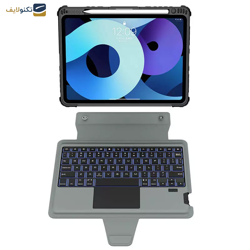 کیف کلاسوری کیبورد دار نیلکین مدل Bumper Combo Backlit Keyboard مناسب برای تبلت اپل iPad Air 11 2024 / Air 10.9 2022 / Air 4 / Air 5 / Air 6 / Air 2020 / Ipad Pro 11 2020 / 2021 / 2022  کیف کلاسوری کیبورد دار نیلکین مدل Bumper Combo Backlit Keyboard مناسب برای تبلت اپل iPad Air 11 2024 / Air 10.9 2022 / Air 4 / Air 5 / Air 6 / Air 2020 / Ipad Pro 11 2020 / 2021 / 2022