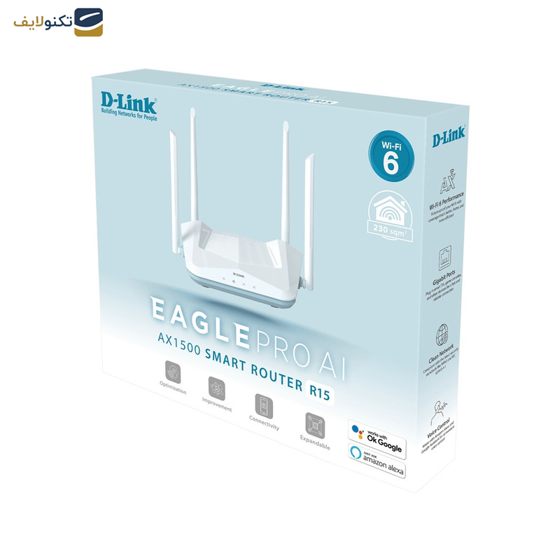 رادیو وایرلس دی-لینک مدل AX1500 Smart Router R15 رادیو وایرلس دی-لینک مدل AX1500 Smart Router R15