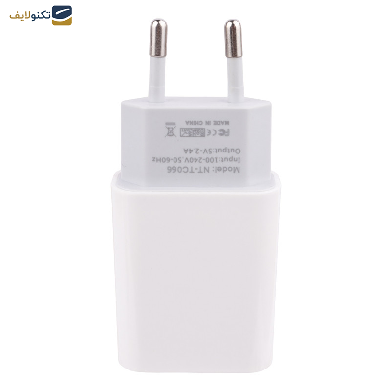 شارژر دیواری 12 وات نیتو مدل TC066 به همراه کابل لایتنینگ  شارژر دیواری 12 وات نیتو مدل TC066 به همراه کابل لایتنینگ