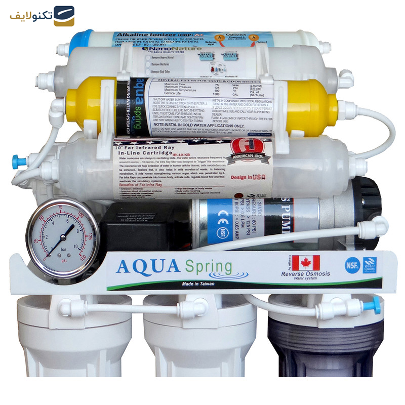 دستگاه تصفیه کننده آب آکوآ اسپرینگ مدل RO - NF2600 به همراه فیلتر تصفیه آب کد 01 مجموعه 3 عددی دستگاه تصفیه کننده آب آکوآ اسپرینگ مدل RO - NF2600 به همراه فیلتر تصفیه آب کد 01 مجموعه 3 عددی