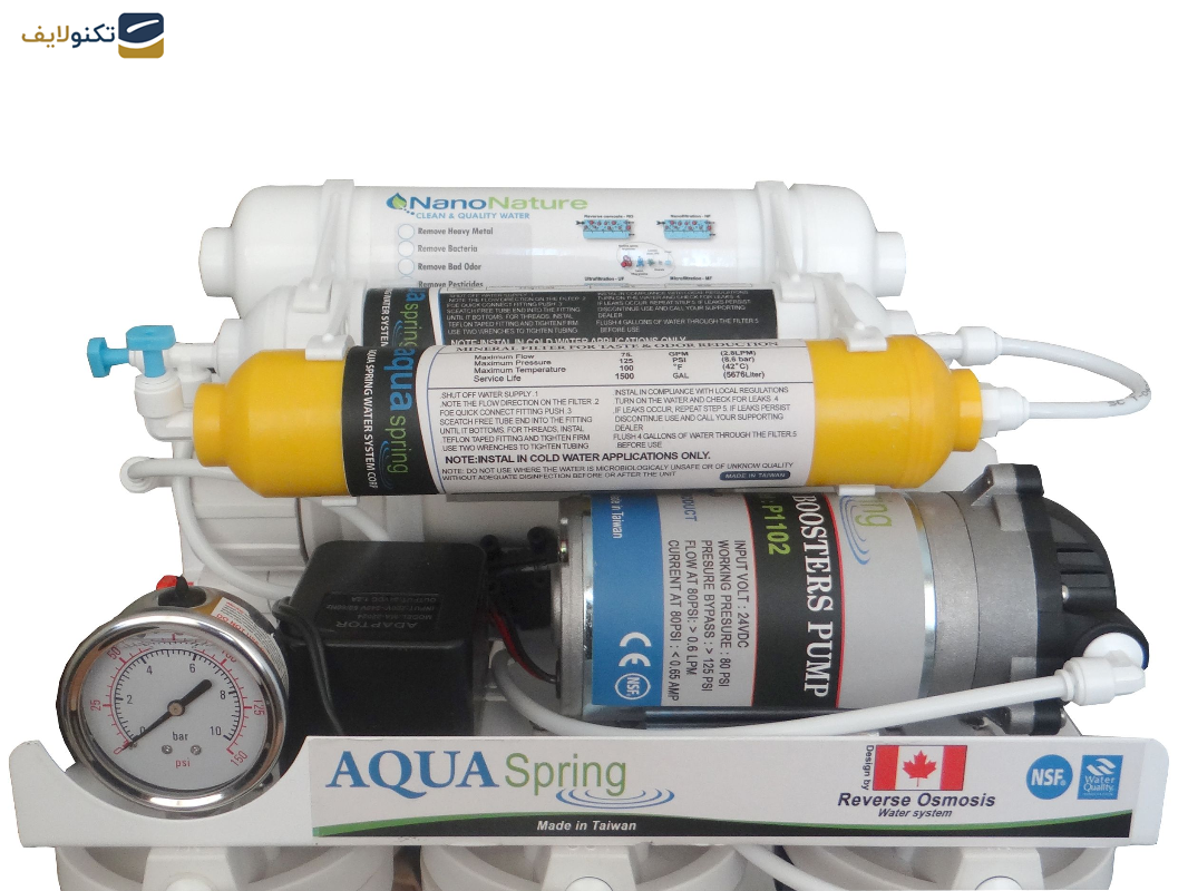 دستگاه تصفیه کننده آب خانگی آکوآ اسپرینگ مدل RO-S7-NATURE1200 دستگاه تصفیه کننده آب خانگی آکوآ اسپرینگ مدل RO-S7-NATURE1200