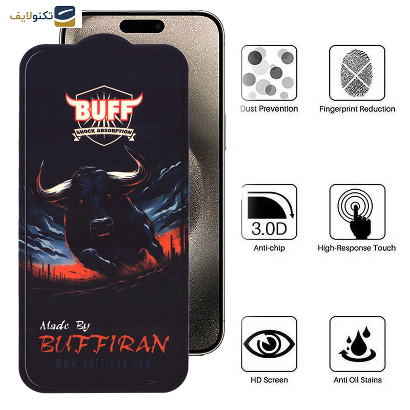 محافظ صفحه نمایش بوف مدل BullRun Crystal Pro مناسب برای گوشی موبایل اپل iPhone 15 Pro Max  محافظ صفحه نمایش بوف مدل BullRun Crystal Pro مناسب برای گوشی موبایل اپل iPhone 15 Pro Max