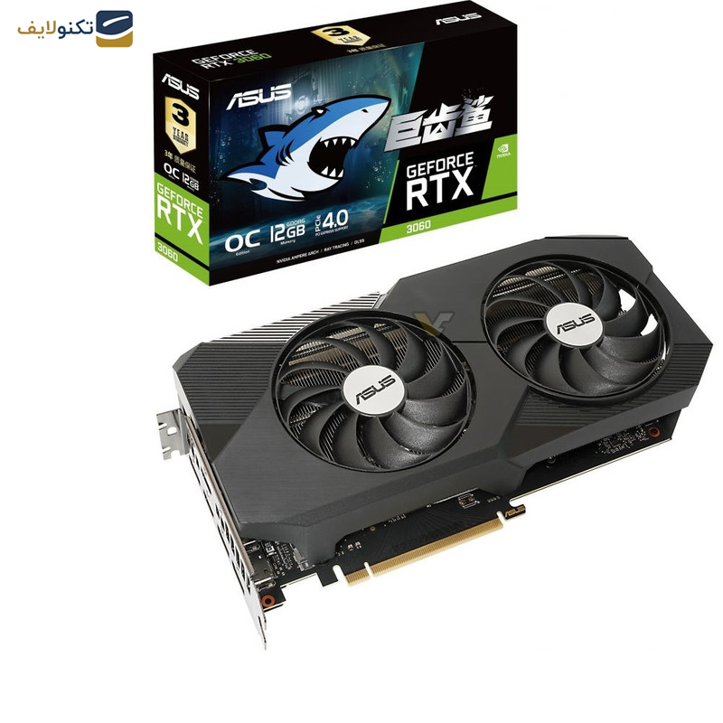 کارت گرافیک ایسوس مدل GEFORCE RTX 3060 12GB MEGALODON OC کارت گرافیک ایسوس مدل GEFORCE RTX 3060 12GB MEGALODON OC