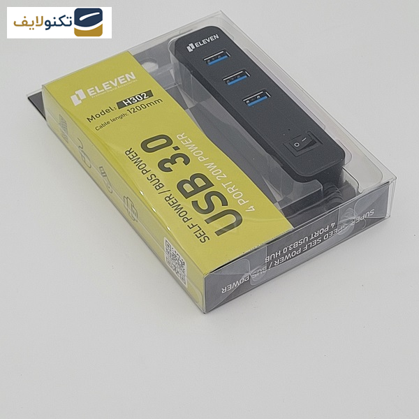 هاب 4 پورت USB 3.0 پورت ایلون مدل H302 هاب 4 پورت USB 3.0 پورت ایلون مدل H302