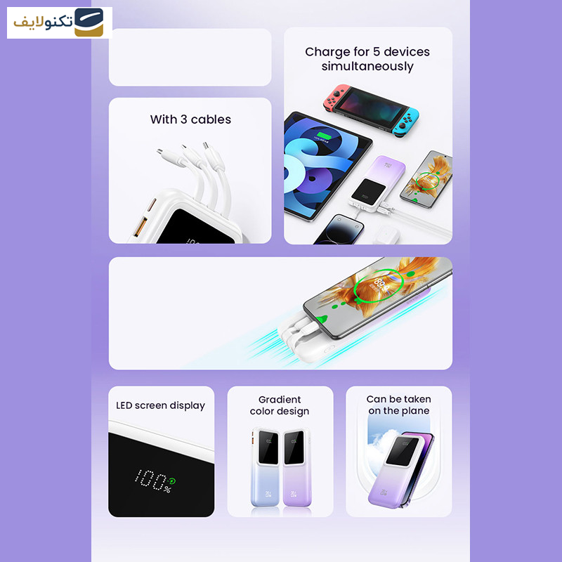 پاوربانک یوسمز مدل CD194 ظرفیت 10000 میلی آمپر ساعت پاوربانک یوسمز مدل CD194 ظرفیت 10000 میلی آمپر ساعت