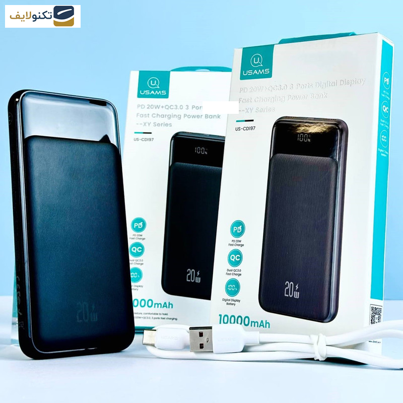 پاوربانک یوسمز مدل CD197 ظرفیت 10000 میلی آمپر ساعت پاوربانک یوسمز مدل CD197 ظرفیت 10000 میلی آمپر ساعت