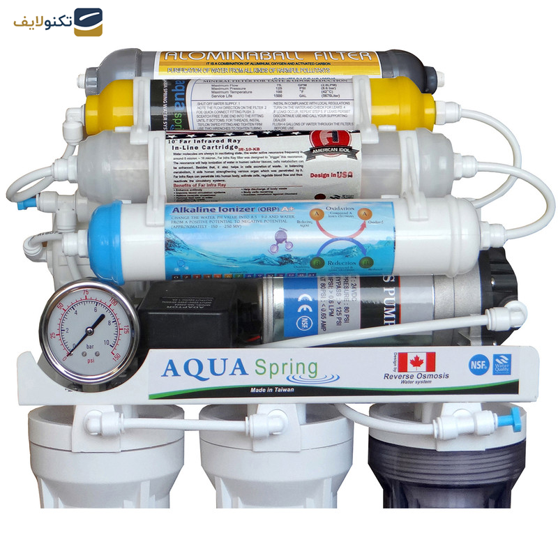 دستگاه تصفیه کننده آب آکوآ اسپرینگ مدل RO-NF7400 به همراه فیلتر تصفیه آب بسته 4 عددی دستگاه تصفیه کننده آب آکوآ اسپرینگ مدل RO-NF7400 به همراه فیلتر تصفیه آب بسته 4 عددی