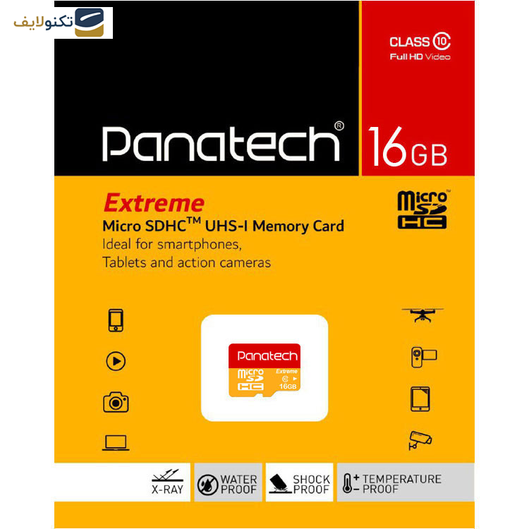 کارت حافظه microSDHC پاناتک مدل Extreme کلاس 10 استاندارد UHS-I U1 سرعت 30MBps ظرفیت 16 گیگابایت کارت حافظه microSDHC پاناتک مدل Extreme کلاس 10 استاندارد UHS-I U1 سرعت 30MBps ظرفیت 16 گیگابایت