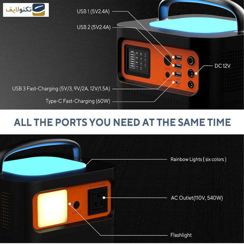 پاوربانک تیگ فکس مدل T500 ظرفیت 150000 میلی آمپر ساعت پاوربانک تیگ فکس مدل T500 ظرفیت 150000 میلی آمپر ساعت