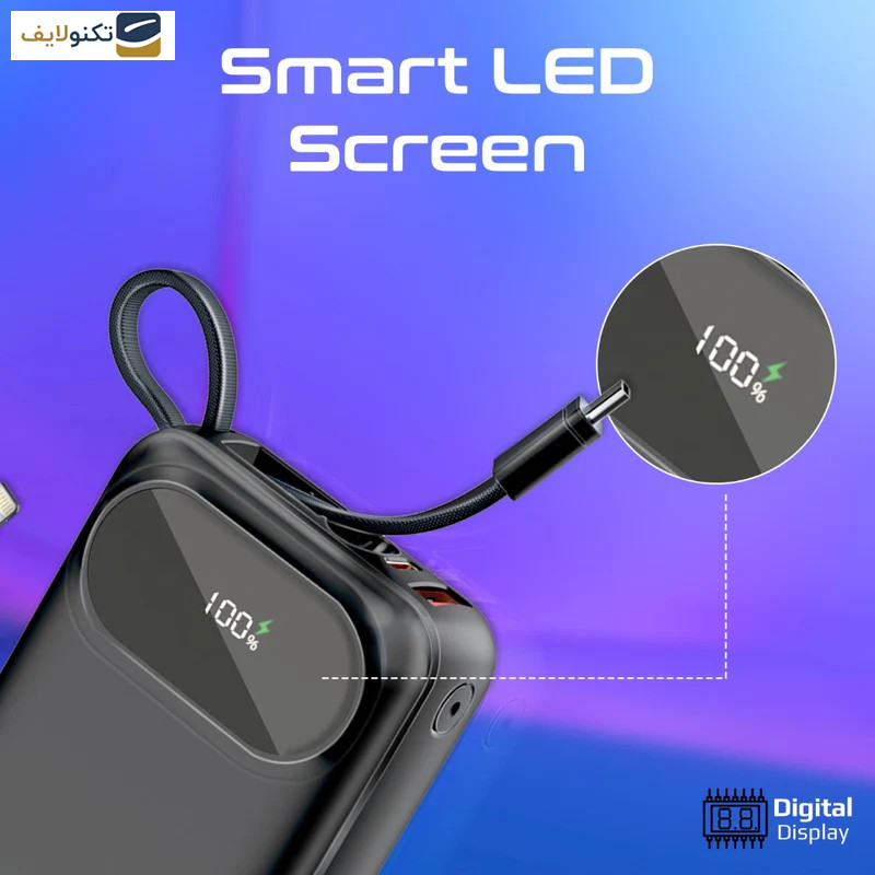 پاوربانک پرومیت مدل POWERPOD-20.BLK ظرفیت ۲۰۰۰۰ میلیآمپرساعت پاوربانک پرومیت مدل POWERPOD-20.BLK ظرفیت ۲۰۰۰۰ میلیآمپرساعت